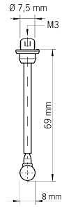 Длинный наконечник для 3D индикатора Ø 8 мм HAIMER 80.363.00