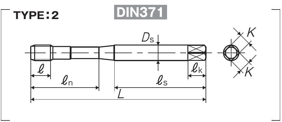Метчик ZET-B 376 ISO2X M16X2